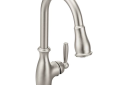 Moen® 7185SRS Brantford™ Kitchen Faucet, 1.5 gpm Flow Rate, Spot Resist® Stainless Steel, 1 Handles, 1/3 Faucet Holes, Function: Traditional, Domestic