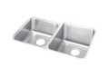 Elkay® ELUH3120L Lustertone™ Classic Offset Kitchen Sink, Rectangle Shape, 13-1/2 in Left, 14 in Right L x 16 in Left, 18 in Right W Bowl x 7-7/8 in Left, 9-7/8 in Right D Bowl, 31-1/4 in L x 20-1/2 in W x 9-7/8 in H, Undermount Mounting