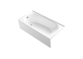 Sterling® 71041110-0 Bathtub, Performa™, Rectangle Shape, 60-1/4 in L x 30-1/4 in W, Left Drain, High Gloss White
