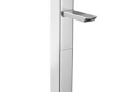 Moen® S6711 90 Degree™ Vessel Bathroom Faucet, Commercial, 4-1/4 in Spout, 9-1/8 in H Spout, Polished Chrome, 1 Handles, Pop-Up Drain, Domestic