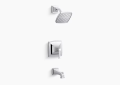 Kohler K-TS27403-4G-CP Riff(TM) Rite-Temp(R) 1.75 GPM Bath and Shower Faucet Trim Set - Polished Chrome