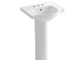 Kohler® 5265-4-0 Veer™ Bathroom Sink Basin With Overflow, Arched Shape, 2 in Faucet Hole Spacing, 21 in W x 18-1/4 in D x 35-1/2 in H, Wall Mount, Vitreous China, White