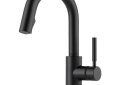 Brizo® 63920LF-BL Pull-Down Prep Faucet, Solna®, Matte Black, 1 Handle, 1.8 gpm