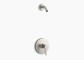 Kohler K-TLS97077-4-BN Pitch(TM) Rite-Temp(R) Shower Trim Set, Less Showerhead - Vibrant Brushed Nickel