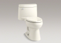 Kohler® 3828-96 1-Piece Toilet, Cimarron®, Elongated Bowl, 16-1/2 in H Rim, 12 in Rough-In, 1.28 gpf, Biscuit