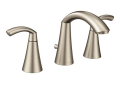 Moen® TV6173BN Glyde™ High Arc Bathroom Faucet, 1.2 gpm Flow Rate, 4-3/16 in H Spout, 8 to 16 in Center, Brushed Nickel, 2 Handles, Pop-Up Drain, Domestic