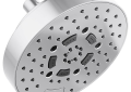 Brizo® 87492-PC-2.5 ESSENTIAL™ Linear Multi-Function Universal Showerhead With H2Okinetic® Technology and Touch-Clean® Technology, 2.5 gpm Max Flow, 5 Sprays, Wall Mount, 7 in Dia x 4-1/2 in H Head, Import