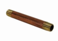 Jones Stephens™ N22002 Pipe Nipple, 3/8 in x 2 in L, Brass
