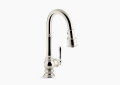 Kohler® 99261-SN Artifacts® Kitchen Sink Faucet, 1.5 gpm Flow Rate, Vibrant Polished Nickel, 1 Handles, 1 Faucet Holes, Function: Traditional