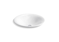 Kohler® 75748-HD1-0 Sartorial™ Herringbone On Carillon™ Vessel Bathroom Sink, Round Shape, 17-11/16 in W x 6 in H, Above-Counter/Wall Mount, Vitreous China, White