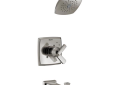 DELTA® T17464-SS Monitor® 17 Tub and Shower Trim, 1.75 gpm Shower, Stainless Steel