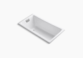 Kohler® 850-0 Tea-for-Two® Bathtub With Reversible Drain, Soaking, Rectangular Shape, 60 in L x 32 in W, End Drain, White