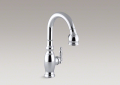 Kohler 691-CP Single Control Kitchen Sink Faucet, Pulldown Spray