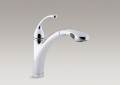 Kohler® 10433-CP Forte® Kitchen Sink Faucet, 1.8 gpm Flow Rate, High-Arc Swivel Spout, Polished Chrome, 1 Handles, 1/3 Faucet Holes