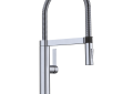Blanco 441332 Culina™ Semi-Pro Kitchen Faucet, 2.2 gpm Flow Rate, Satin Nickel, 1 Handles, 1 Faucet Holes, Function: Traditional