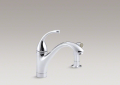 Kohler K-10416-CP Forte Single Handle Kitchen Faucet with Side Spray - Polished Chrome