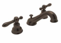 Rohl® AC102LM-TCB-2 Country Bath Arcana Widespread Lavatory Faucet, 1.2 gpm Flow Rate, 2-7/8 in H Spout, 8 to 10 in Center, Tuscan Brass, 2 Handles, Pop-Up Drain