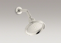 Kohler® 10590-AK-SN Bancroft® Single Function Showerhead With Katalyst® Air-Induction Spray, 2.5 gpm Min, 1 Sprays, Wall Mount, 5-15/16 in Dia x 4-13/16 in H Head