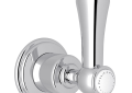 Rohl U.3774LSP-PN/TO Georgian Era Trim for Volume Control and Diverters - Polished Chrome with White Porcelain Lever Handle