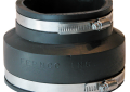 Fernco® 1056-54 Flexible Pipe Coupling, 5 x 4 in Nominal, Cast Iron/Plastic/Steel/Lead End Style, PVC, Domestic
