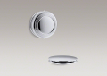 Kohler® T37393-CP K-T37393 Traditional Rotary Turn Bath Drain Trim, For Use With PureFlo™ Rough Drain, Metal
