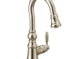 Moen® S53004NL S53004 Weymouth™ Kitchen Faucet, 1.5 gpm Flow Rate, Polished Nickel, 1 Handles, 1 Faucet Holes, Domestic