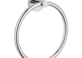 GROHE 40365001 Towel Ring, Essentials, 7-1/16 in Ring, 1-3/4 in OAD x 7-7/8 in OAH, Metal, StarLight® Polished Chrome, Import