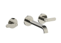 Fantini 5395R113BU Wall-Mount Three-Hole Washbasin Mixer with Extended Spout - Nickel PVD