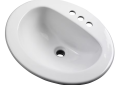 Gerber 12-834-01-CH Maxwell(R) Oval 4" Centers Self-Rimming Bathroom Sink - White