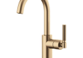 Brizo® 61043LF-GL Bar Faucet, Litze™, Luxe Gold, 1 Handle, 1.8 gpm