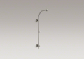 Kohler® 45209-BN HydroRail® Arched Bath/Shower Column, Wall Mount Installation