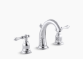 Kohler® 13491-4-CP Widespread Bathroom Sink Faucet, Kelston®, 1.2 gpm Flow Rate, 3-7/8 in H Spout, 8 to 16 in Center, Polished Chrome, 2 Handles, Pop-Up Drain