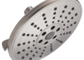 DELTA® 52688-SS-PR Universal Showerhead With H2Okinetic® Technology and Touch-Clean® Technology, 1.75 gpm Max Flow, 3 Sprays, 7-11/16 in Dia x 3-7/16 in H Head, Import