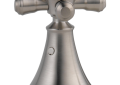 DELTA® H295SS Cassidy™ Cross Handle, For Use With Model 3597LF-MPU-LHP Widespread Lavatory Faucet, Brass, Stainless Steel, Import