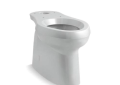 Kohler® 5309-95 Cimarron® Comfort Height® Toilet Bowl With Skirted Trapway, Ice Gray™, Elongated Shape, 12 in Rough-In, 2-1/8 in Trapway