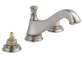 DELTA® 3595LF-SSMPU-LHP Cassidy™ Widespread Lavatory Faucet, Commercial, 1.5 gpm Flow Rate, 2-3/4 in H Spout, 6 to 16 in Center, Stainless Steel, Pop-Up Drain, Import