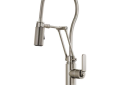 Brizo® 63144LF-SS Litze® Articulating Kitchen Faucet With Finished Hose, 1.8 gpm Flow Rate, Stainless Steel, 1 Handle, 1 Faucet Hole, Function: Traditional, Commercial