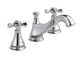 DELTA® 3595LF-MPU-LHP Cassidy™ Widespread Lavatory Faucet, Commercial, 1.5 gpm Flow Rate, 2-3/4 in H Spout, 6 to 16 in Center, Polished Chrome, Pop-Up Drain, Import