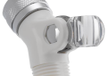 DELTA® U4002-WH-PK Hand Shower Pin Mount Swivel Connector, For Use With Universal Shower System, Plastic, Import