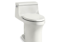 Kohler® 5172-NY Comfort Height® 1-Piece Toilet With Left-Hand Trip Lever, San Souci®, Compact Elongated Bowl, 16-1/2 in H Rim, 12 in Rough-In, 1.28 gpf, Dune