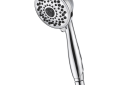 DELTA® 59426-PK Premium Hand Shower, 3-13/16 in Dia 7-Function Shower Head, 2 gpm Flow Rate, 1/2 in IPS Connection, Polished Chrome, Import