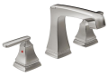 DELTA® 3564-SSMPU-DST Ashlyn® Widespread Lavatory Faucet, Commercial, 1.5 gpm Flow Rate, 4-1/8 in H Spout, 4 to 16 in Center, Stainless Steel, 2 Handles, Pop-Up Drain