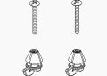 Kohler® 1239016 Toilet Seat Hardware Pack
