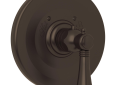 Rohl® A4914LMTCB Traditional Round Thermostatic Shower, Tuscan Brass