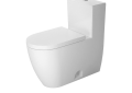DURAVIT 2173010001 Rimless One-Piece Toilet, ME by Starck, Elongated Bowl, 16-1/2 in H Rim, 12 in Rough-In, 1.32/0.92 gpf, White, Import