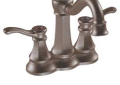 Moen® 6301ORB Vestige™ Centerset Bathroom Faucet, Oil Rubbed Bronze, 2 Handles, 50/50 Pop-Up Drain, 1.5 gpm Flow Rate