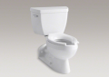 Kohler® 3554-0 2-Piece Toilet, Barrington™, Elongated Bowl, 15 in H Rim, 4 in Rough-In, 1.6 gpf, White