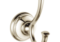 DELTA® 79735-PN Cassidy™ Robe Hook, 2 Hooks, 2-1/2 in OAW x 3-7/8 in OAD x 4-5/8 in OAH, Brass, Import