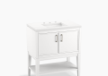 Kohler K-33578-ASB-0 Winnow(R) 30" Bathroom Vanity Cabinet with Sink and Quartz Top - White