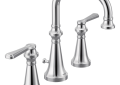 Moen® TS44102 Colinet™ Widespread Lavatory Faucet, Residential, 1.2 gpm Flow Rate, 5-11/16 in H Spout, 8 in Center, Polished Chrome, 2 Handles, Lift Rod Drain, Domestic